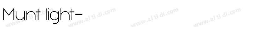 Munt light字体转换